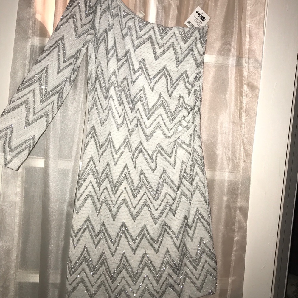 Beautiful sparkly one shoulder dress